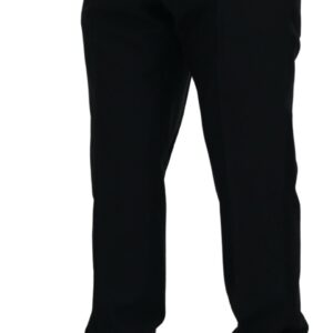 Dolce & Gabbana Elegant Slim Fit Black Dress Trousers