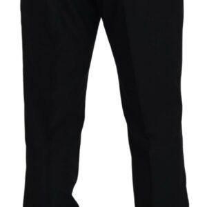 Dolce & Gabbana Elegant Slim Fit Black Dress Trousers