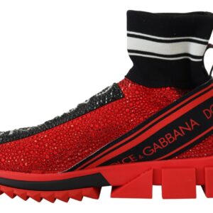 Dolce & Gabbana Exquisite Red Sorrento Slip-On Sneakers