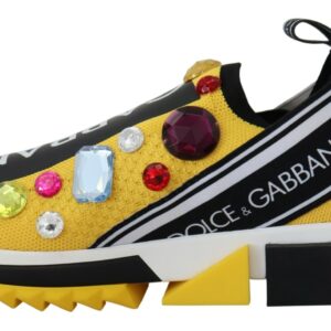 Dolce & Gabbana Exquisite Yellow Techno Fabric Sneakers