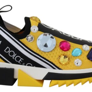 Dolce & Gabbana Exquisite Yellow Techno Fabric Sneakers