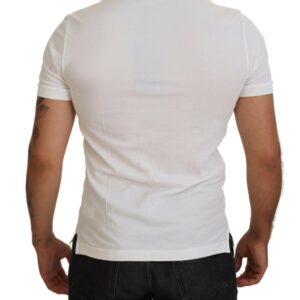 Dolce & Gabbana Elegant White Cotton Blend Polo