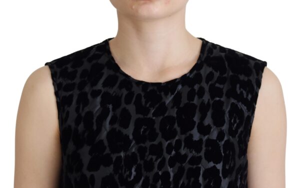 Dolce & Gabbana Elegant Leopard Pattern Mini Shift Dress - Image 4