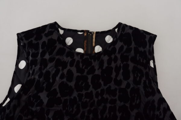 Dolce & Gabbana Elegant Leopard Pattern Mini Shift Dress - Image 5