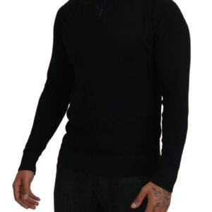 Dolce & Gabbana Elegant Silk Blend Black Pullover Sweater