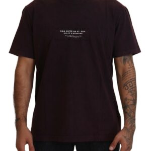 Dolce & Gabbana Elegant Bordeaux Crewneck Tee