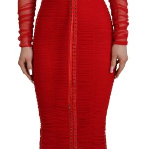 Dolce & Gabbana Elegant Red Bodycon Sheath Dress