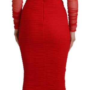 Dolce & Gabbana Elegant Red Bodycon Sheath Dress