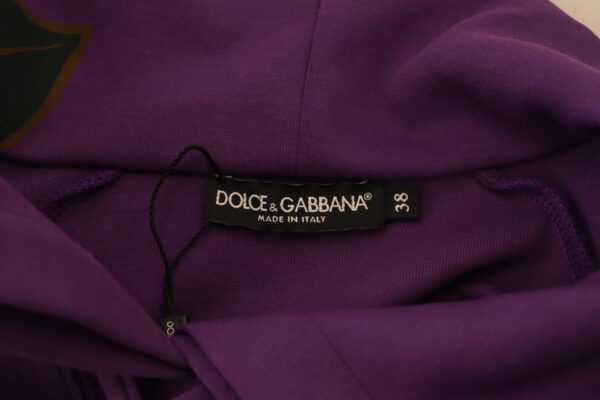 Dolce & Gabbana Elegant Purple Floral Pullover Sweater - Image 5