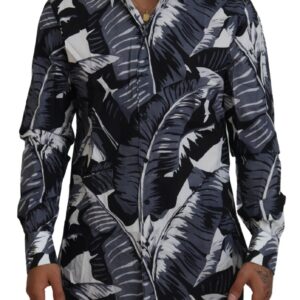 Dolce & Gabbana Multicolor Banana Leaf Print Casual Shirt