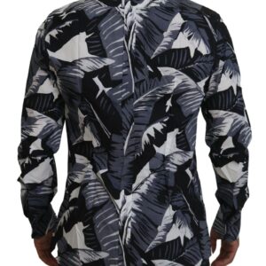 Dolce & Gabbana Multicolor Banana Leaf Print Casual Shirt