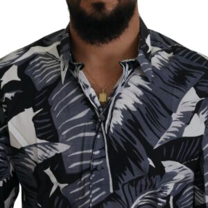 Dolce & Gabbana Multicolor Banana Leaf Print Casual Shirt