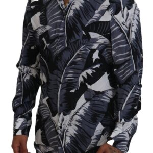 Dolce & Gabbana Multicolor Banana Leaf Print Casual Shirt