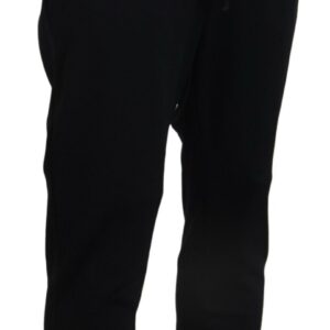 Dolce & Gabbana Sleek Black Wool-Blend Sweatpants