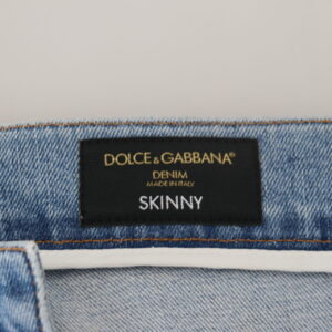 Dolce & Gabbana Elegant Slim Fit Light Blue Denim Pants