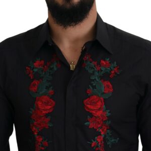 Dolce & Gabbana Elegant Floral Embroidered Cotton Shirt