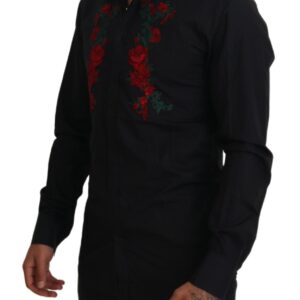 Dolce & Gabbana Elegant Floral Embroidered Cotton Shirt