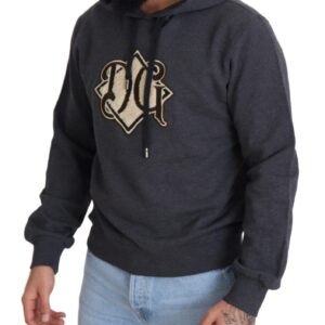 Dolce & Gabbana Elegant Grey Cotton Hooded Sweatshirt