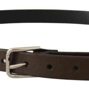 Dolce & Gabbana Elegant Leather Belt with Metal Buckle