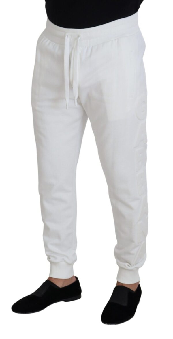 Dolce & Gabbana Elegant White Cotton Sweatpants - Image 2