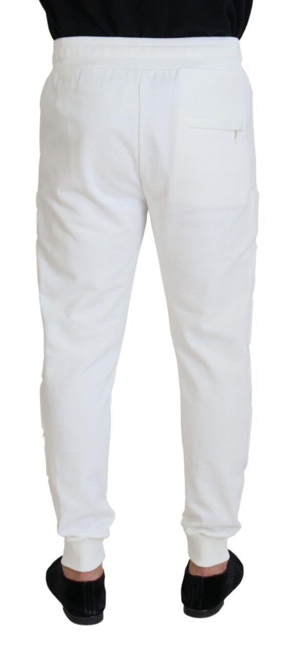 Dolce & Gabbana Elegant White Cotton Sweatpants - Image 3