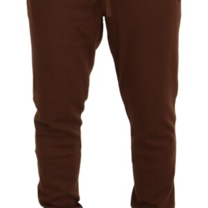 Dolce & Gabbana Elegant Brown Cashmere Jogger Pants