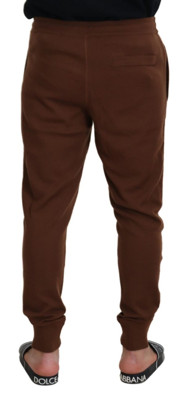 Dolce & Gabbana Elegant Brown Cashmere Jogger Pants - Image 3