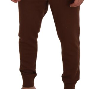 Dolce & Gabbana Elegant Brown Cashmere Jogger Pants