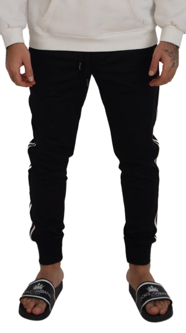 Dolce & Gabbana Chic Black Cotton Designer Trousers - Image 4