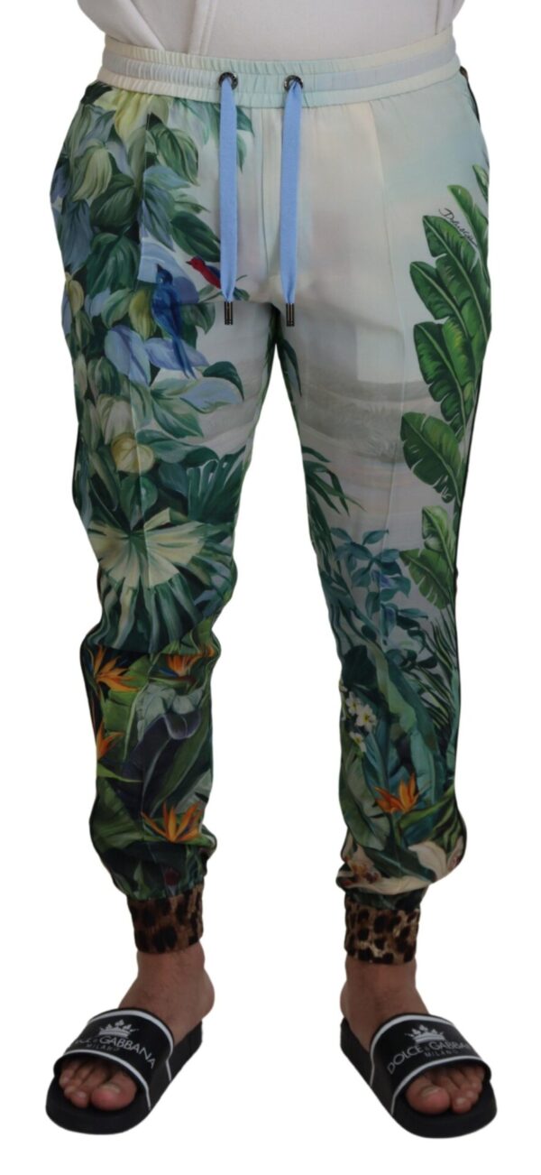 Dolce & Gabbana Multicolor Silk Statement Pants