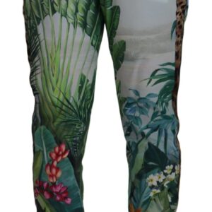 Dolce & Gabbana Multicolor Silk Statement Pants