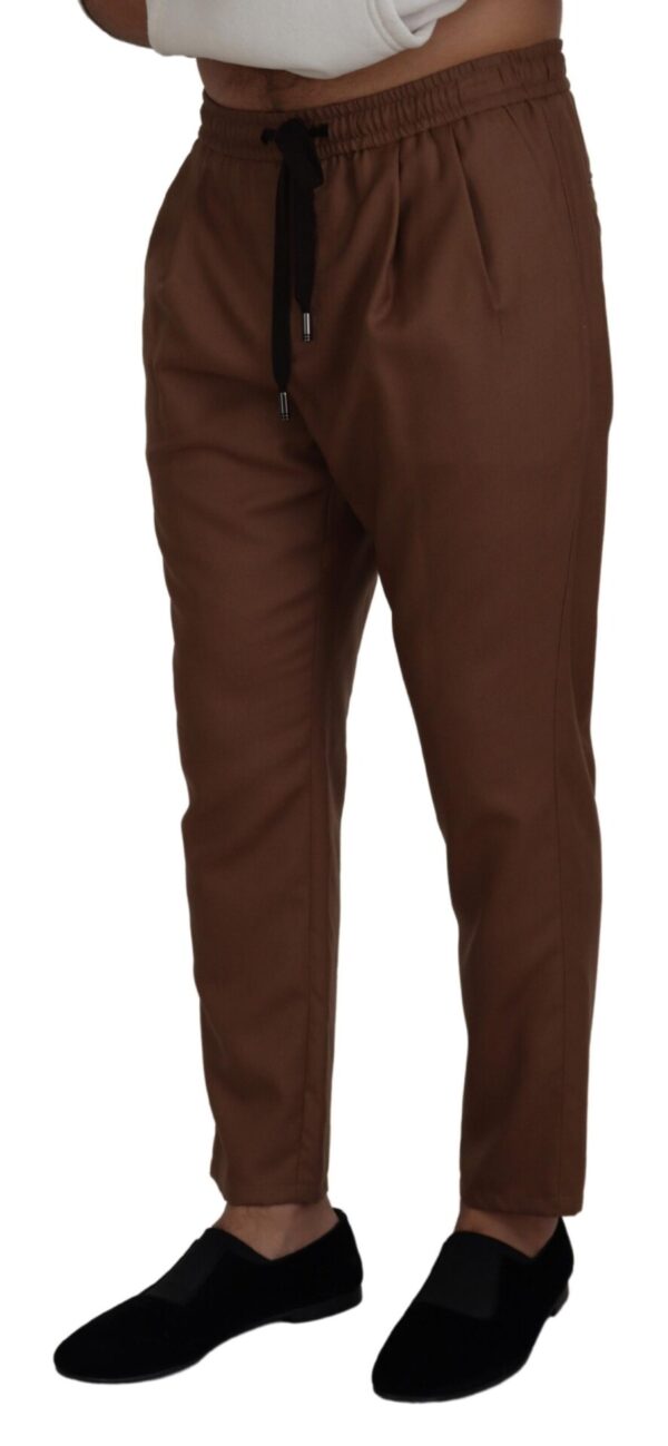 Dolce & Gabbana Chic Brown Cashmere-Silk Jogger Pants - Image 2