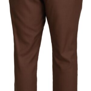 Dolce & Gabbana Chic Brown Cashmere-Silk Jogger Pants