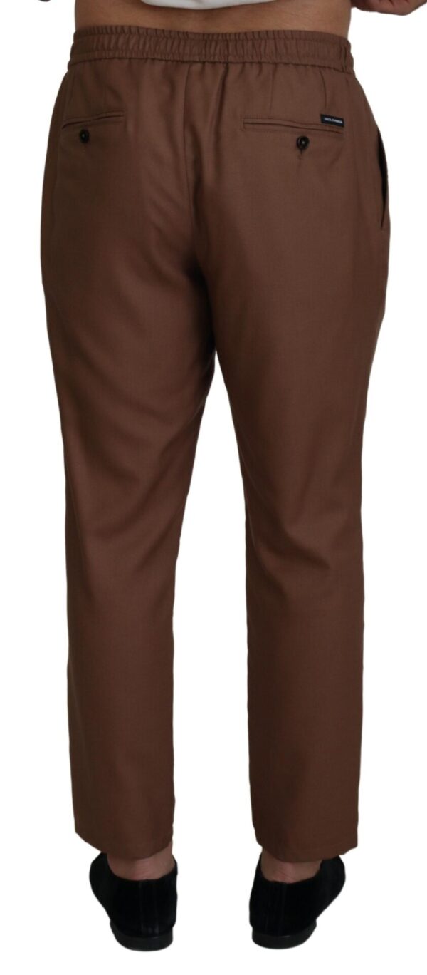 Dolce & Gabbana Chic Brown Cashmere-Silk Jogger Pants - Image 3