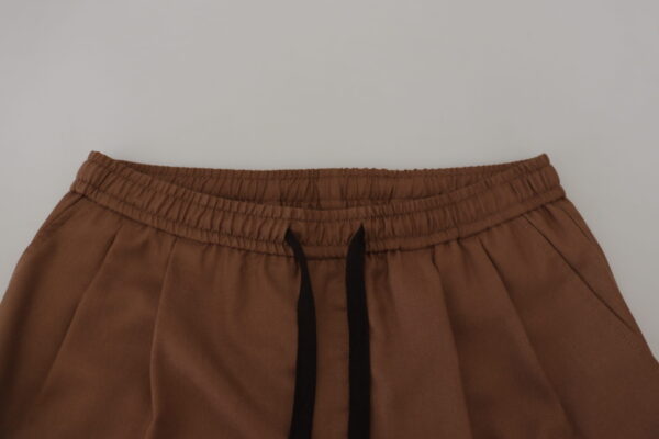 Dolce & Gabbana Chic Brown Cashmere-Silk Jogger Pants - Image 4