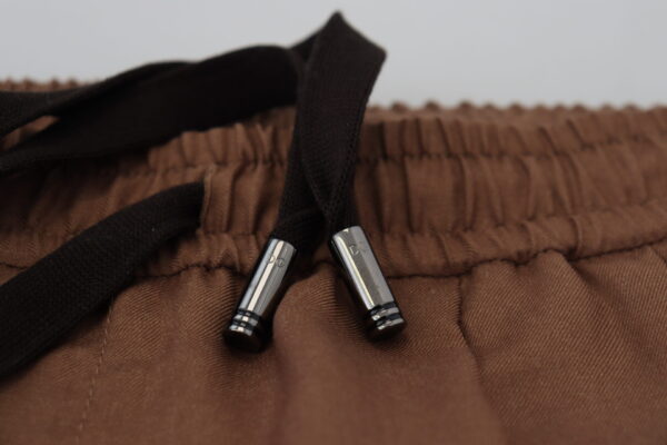 Dolce & Gabbana Chic Brown Cashmere-Silk Jogger Pants - Image 5