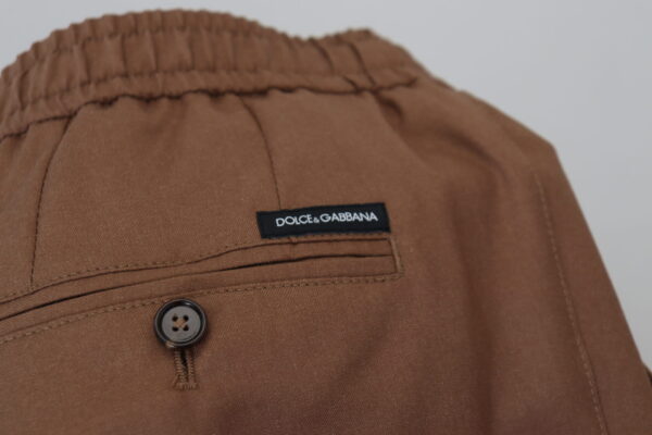 Dolce & Gabbana Chic Brown Cashmere-Silk Jogger Pants - Image 6