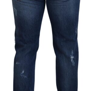 Dolce & Gabbana Chic Tattered Denim Pants for the Modern Man