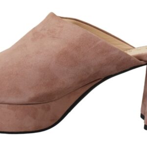 Prada Elegant Dark Rose Suede Heels