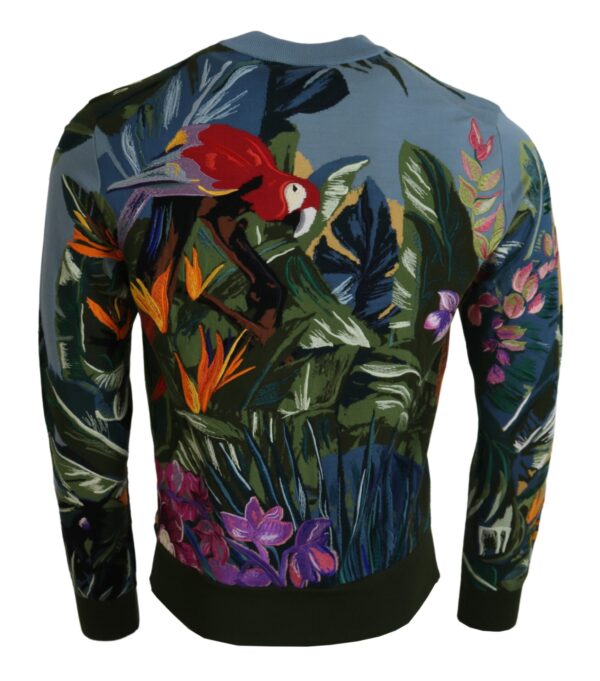 Dolce & Gabbana Jungle Embroidered Wool-Silk Sweater - Image 2