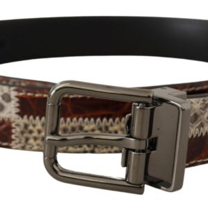 Dolce & Gabbana Multicolor Patchwork Snakeskin Belt