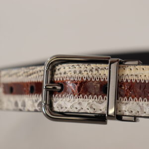 Dolce & Gabbana Multicolor Patchwork Snakeskin Belt