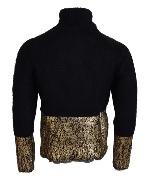 Dolce & Gabbana Stunning Black and Gold Crewneck Sweater - Image 3