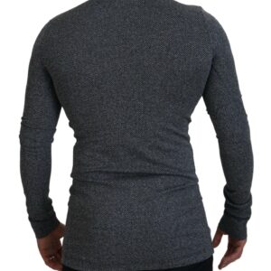 Dolce & Gabbana Elegant Dark Gray Pullover Sweater