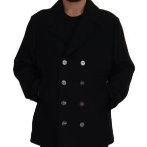 Dolce & Gabbana Elegant Double Breasted Wool Overcoat