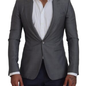 Dolce & Gabbana Elegant Light Gray Sicilia Blazer Jacket