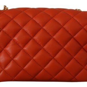 Versace Elegant Red Nappa Leather Crossbody Bag