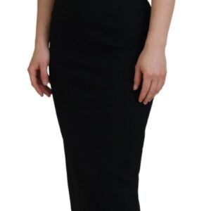 Dolce & Gabbana Elegant Black Midi Sheath Dress