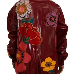 Dolce & Gabbana Maroon Floral Luxe Jacket