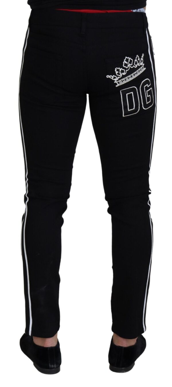 Dolce & Gabbana Elegant Black Slim Fit Denim Pants - Image 3